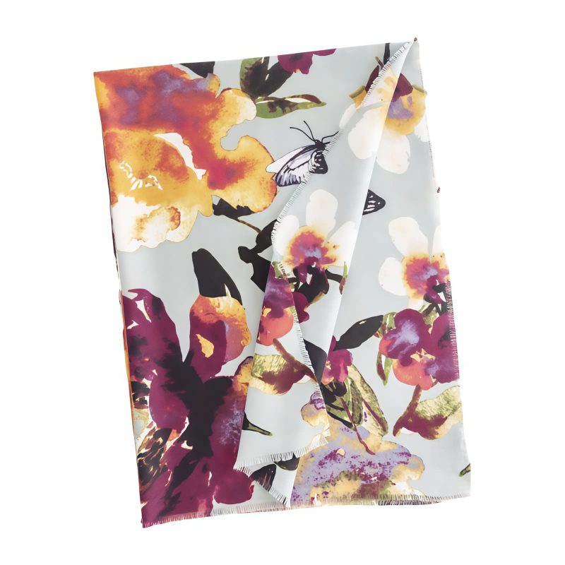 Tibetan Butterfly Flower Print Shawl Tibetan Butterfly Flower Print Shawl