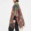 Tibetan Colorful Wavy Tassel Shawl Tibetan Colorful Wavy Tassel Shawl