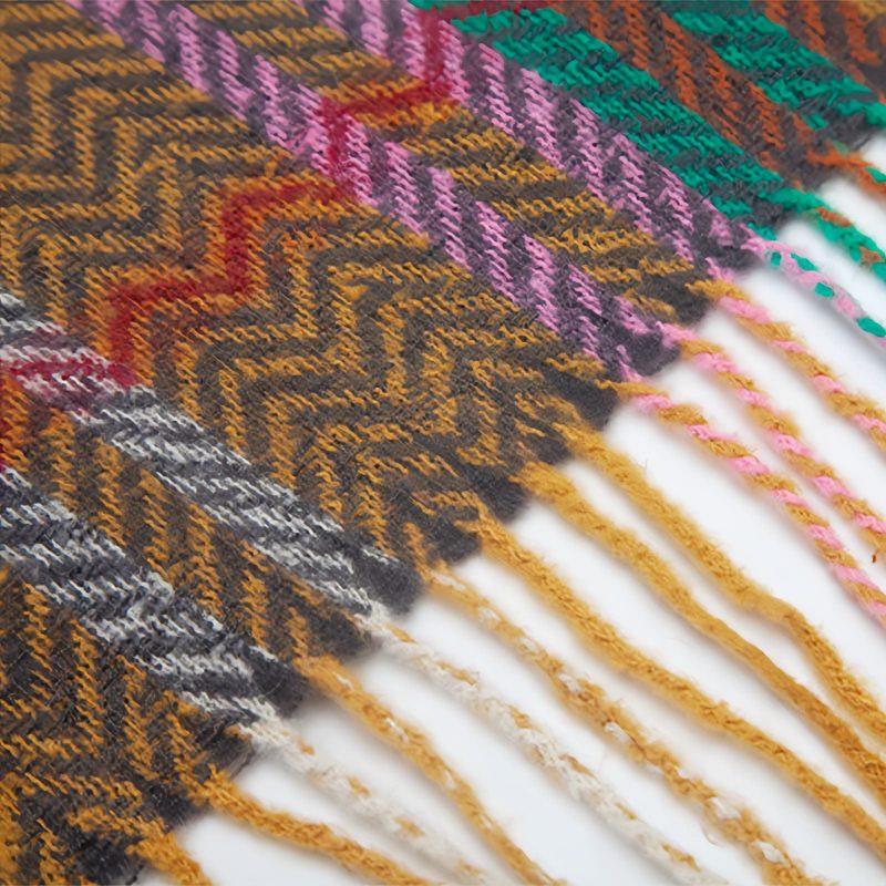 Tibetan Colorful Wavy Tassel Shawl Tibetan Colorful Wavy Tassel Shawl