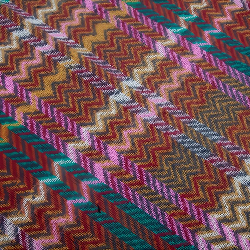 Tibetan Colorful Wavy Tassel Shawl Tibetan Colorful Wavy Tassel Shawl