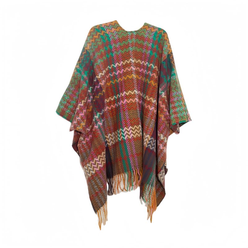 Tibetan Colorful Wavy Tassel Shawl Tibetan Colorful Wavy Tassel Shawl