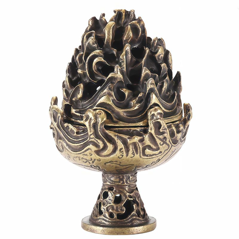 Tibetan Copper Alloy Mini Mountain Incense Burner Tibetan Copper Alloy Mini Mountain Incense Burner