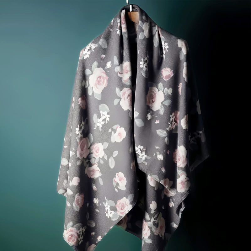Tibetan Polyester Cozy Shawl Tibetan Polyester Cozy Shawl
