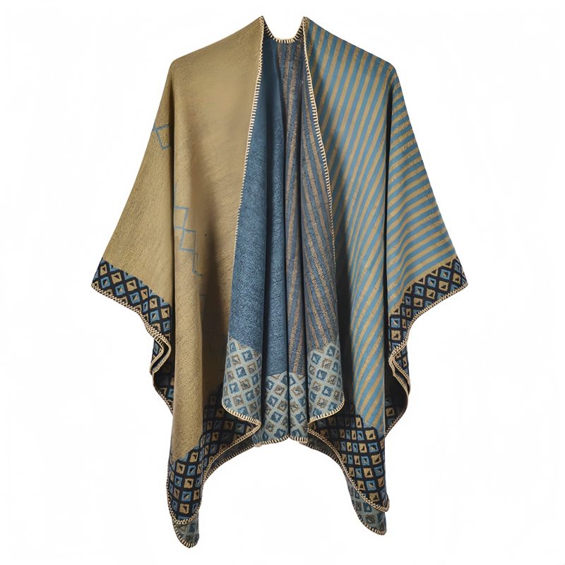 Tibetan Diamond Pattern Striped Shawl Tibetan Diamond Pattern Striped Shawl