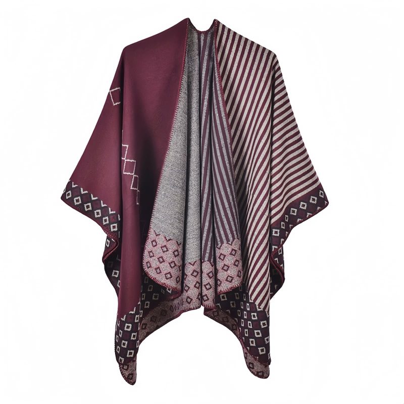 Tibetan Diamond Pattern Striped Shawl Tibetan Diamond Pattern Striped Shawl