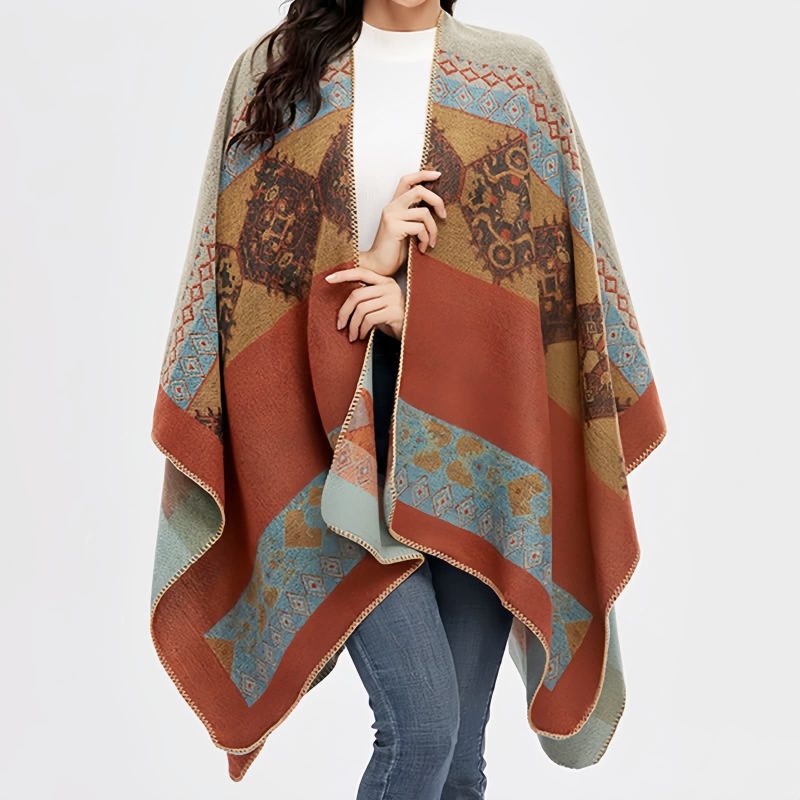 Tibetan Diamond Pattern Warm Shawl Tibetan Diamond Pattern Warm Shawl