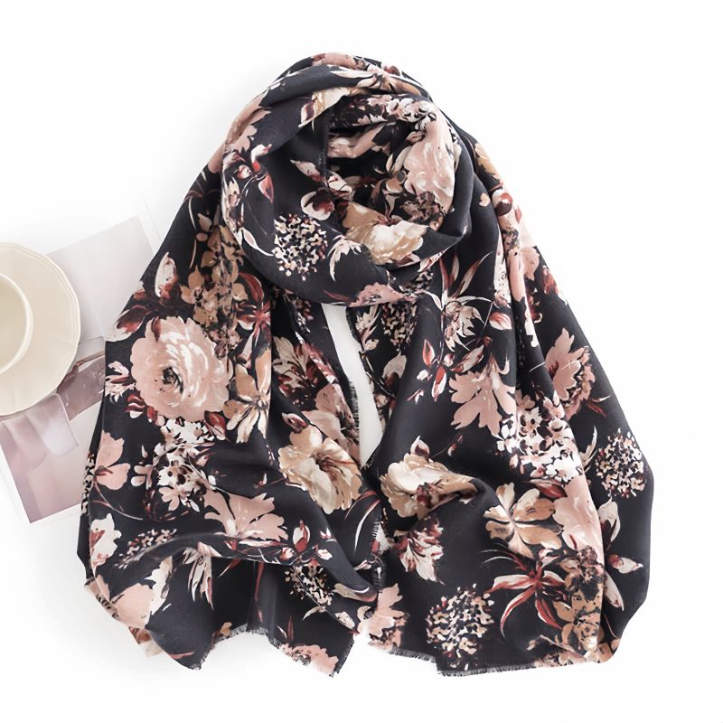 Tibetan Floral Print Shawl Tibetan Floral Print Shawl