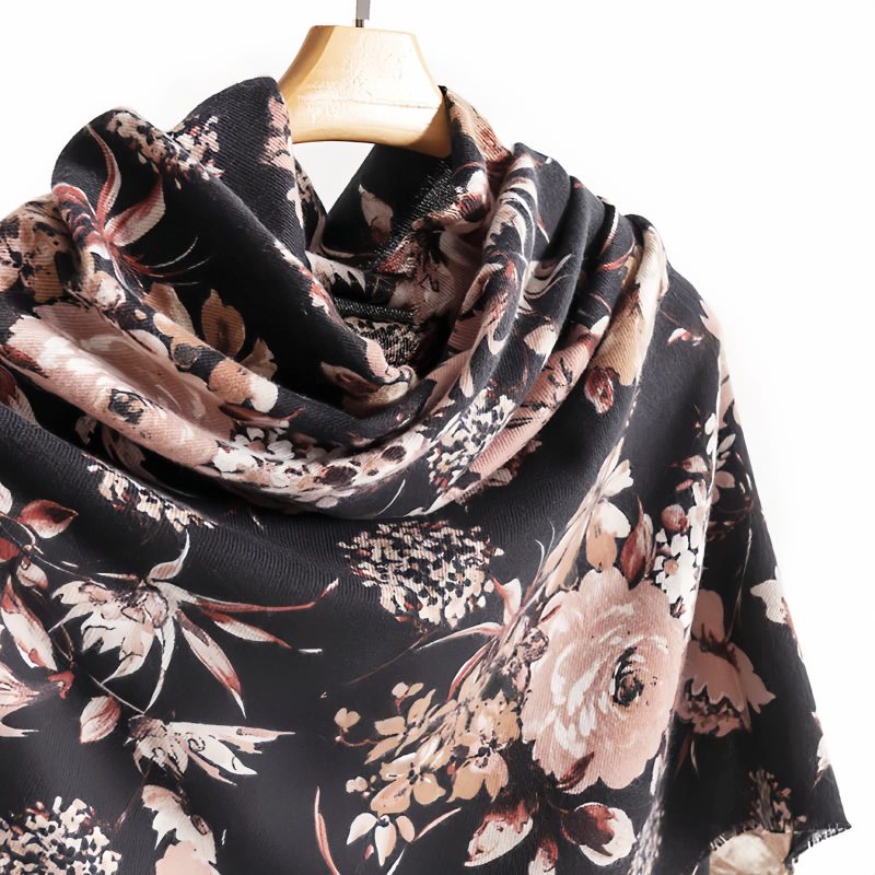 Tibetan Floral Print Shawl Tibetan Floral Print Shawl