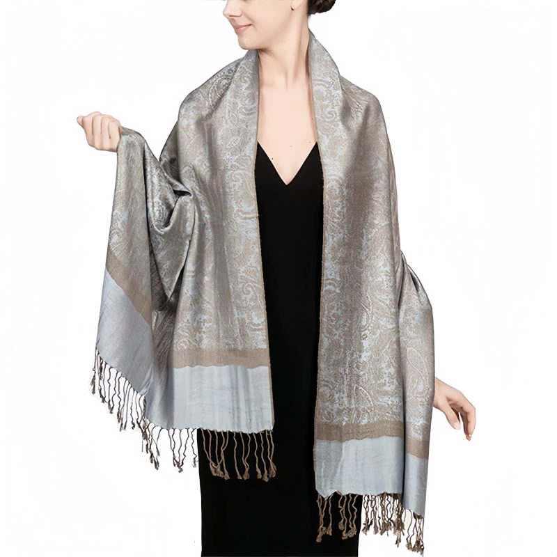 Tibetan Jacquard Tassel Shawl Tibetan Jacquard Tassel Shawl