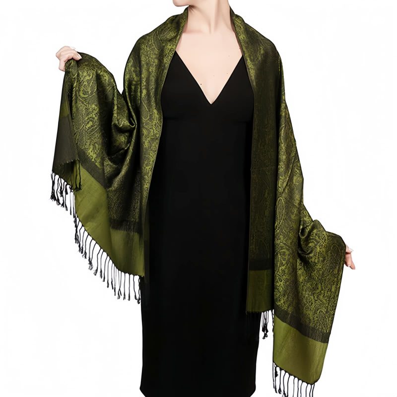 Tibetan Jacquard Tassel Shawl Tibetan Jacquard Tassel Shawl
