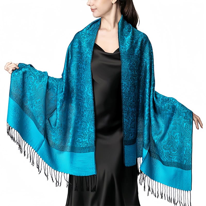 Tibetan Jacquard Tassel Shawl Tibetan Jacquard Tassel Shawl