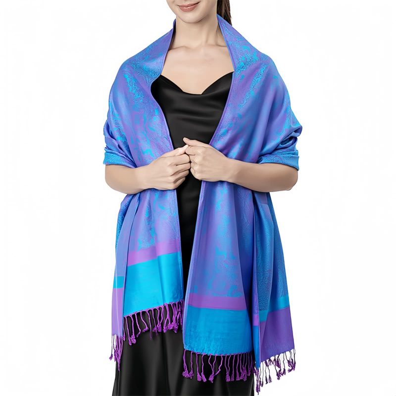 Tibetan Jacquard Tassel Shawl Tibetan Jacquard Tassel Shawl