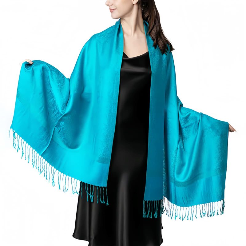 Tibetan Jacquard Tassel Shawl Tibetan Jacquard Tassel Shawl