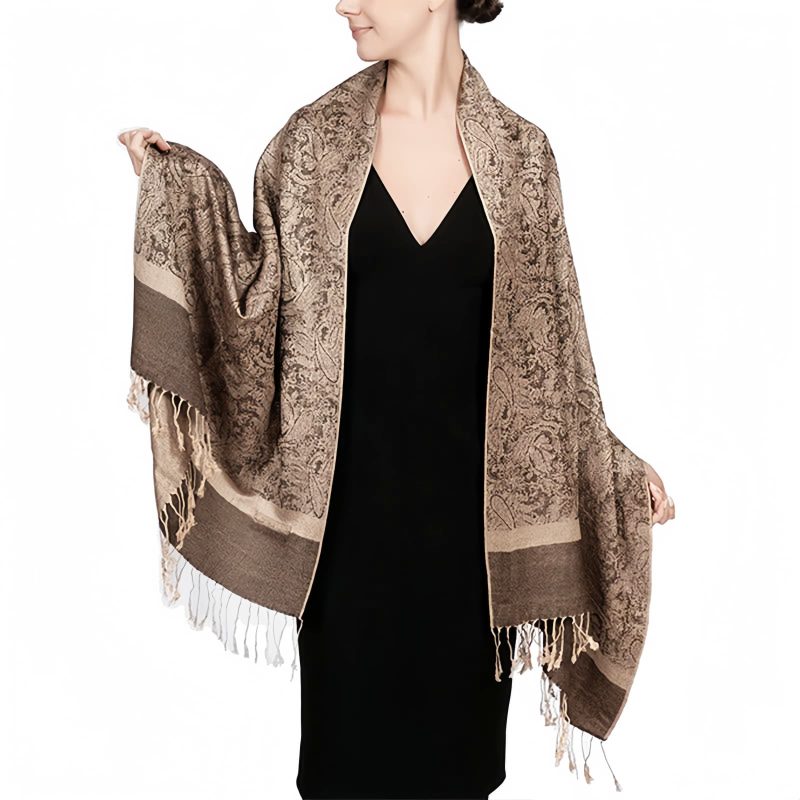 Tibetan Jacquard Tassel Shawl Tibetan Jacquard Tassel Shawl