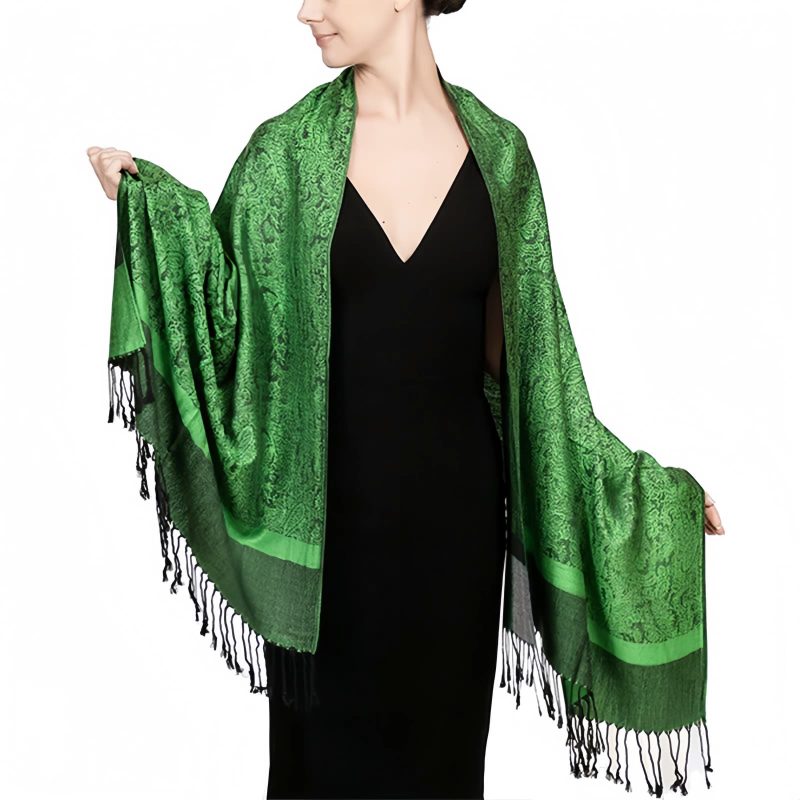 Tibetan Jacquard Tassel Shawl Tibetan Jacquard Tassel Shawl