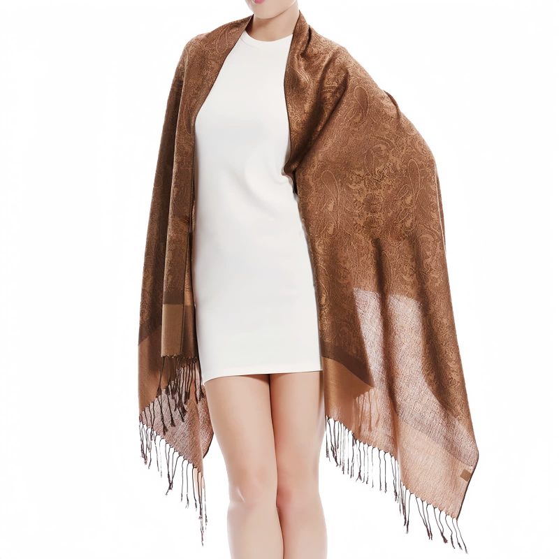 Tibetan Jacquard Tassel Shawl Tibetan Jacquard Tassel Shawl