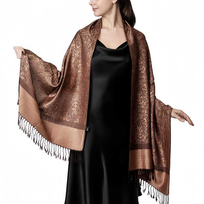 Tibetan Jacquard Tassel Shawl Tibetan Jacquard Tassel Shawl
