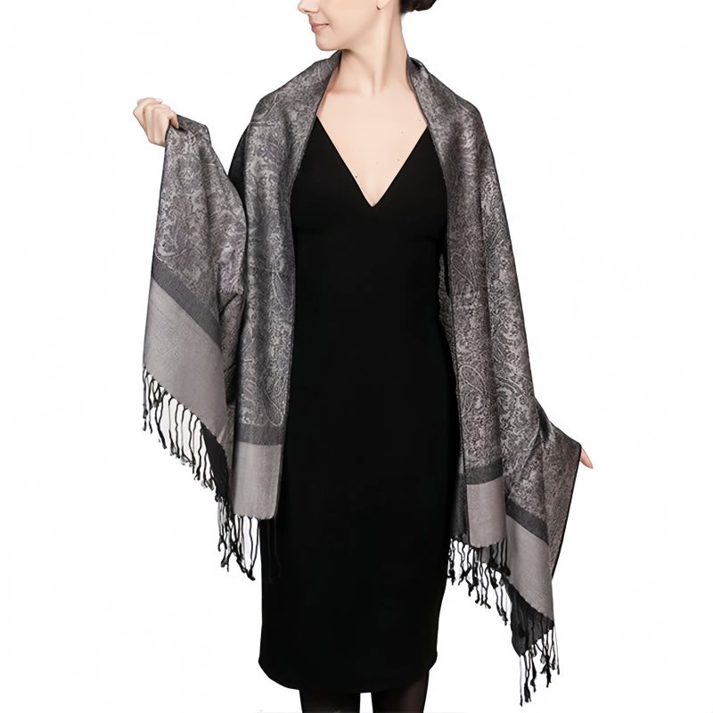 Tibetan Jacquard Tassel Shawl Tibetan Jacquard Tassel Shawl