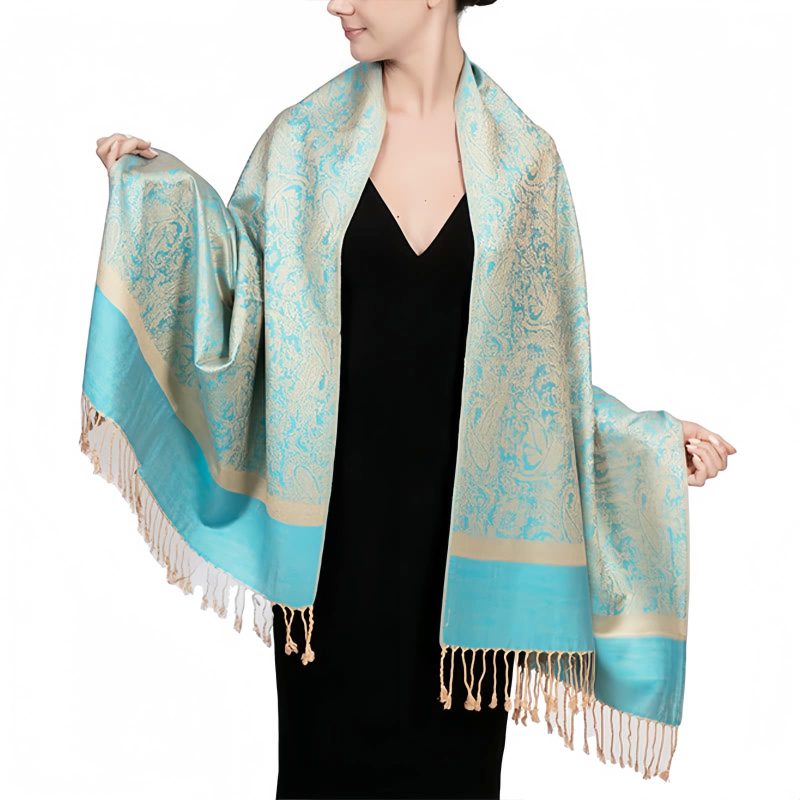 Tibetan Jacquard Tassel Shawl Tibetan Jacquard Tassel Shawl