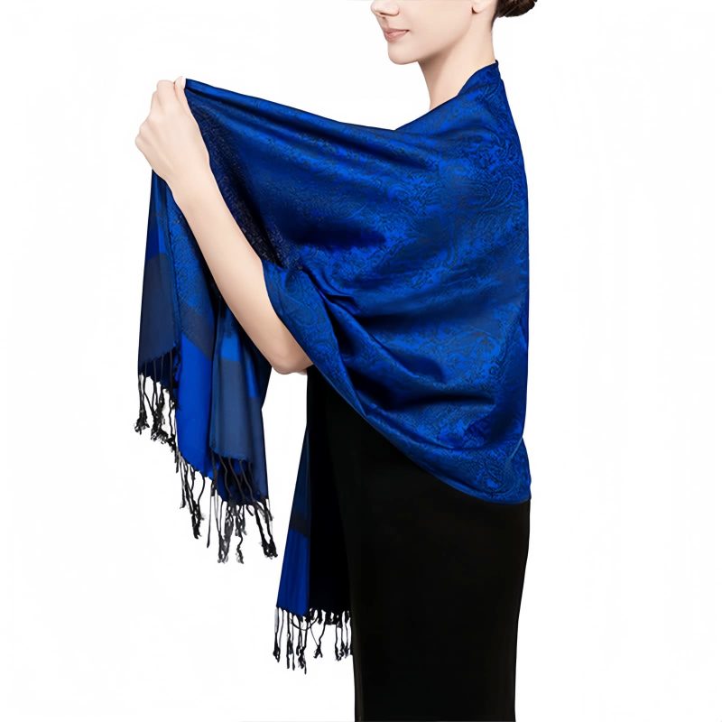 Tibetan Jacquard Tassel Shawl Tibetan Jacquard Tassel Shawl