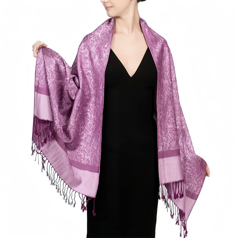 Tibetan Jacquard Tassel Shawl Tibetan Jacquard Tassel Shawl