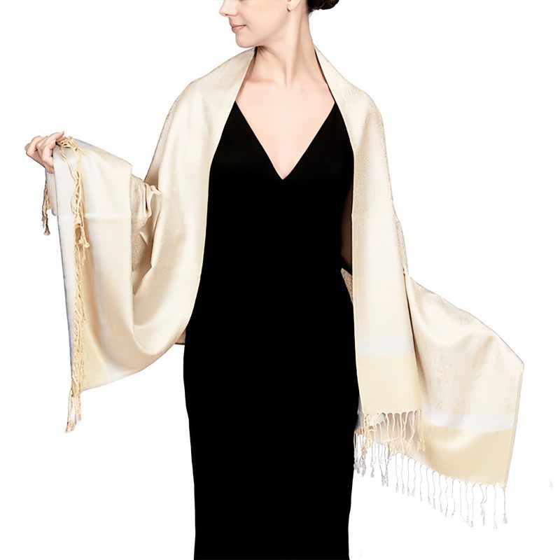 Tibetan Jacquard Tassel Shawl Tibetan Jacquard Tassel Shawl