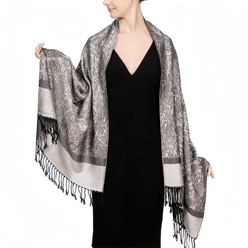 Tibetan Jacquard Tassel Shawl Tibetan Jacquard Tassel Shawl