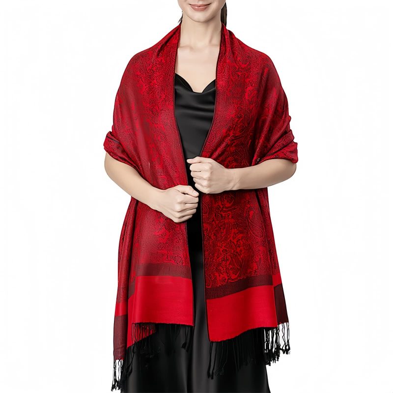 Tibetan Jacquard Tassel Shawl Tibetan Jacquard Tassel Shawl