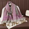 Tibetan Polyester Colorful Floral Design Shawl Tibetan Polyester Colorful Floral Design Shawl