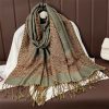 Tibetan Polyester Colorful Floral Design Shawl Tibetan Polyester Colorful Floral Design Shawl