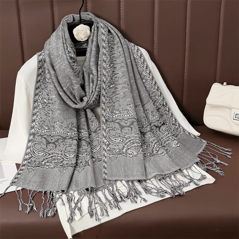 Tibetan Polyester Colorful Floral Design Shawl Tibetan Polyester Colorful Floral Design Shawl
