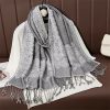 Tibetan Polyester Colorful Floral Design Shawl Tibetan Polyester Colorful Floral Design Shawl