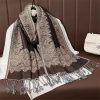 Tibetan Polyester Colorful Floral Design Shawl Tibetan Polyester Colorful Floral Design Shawl