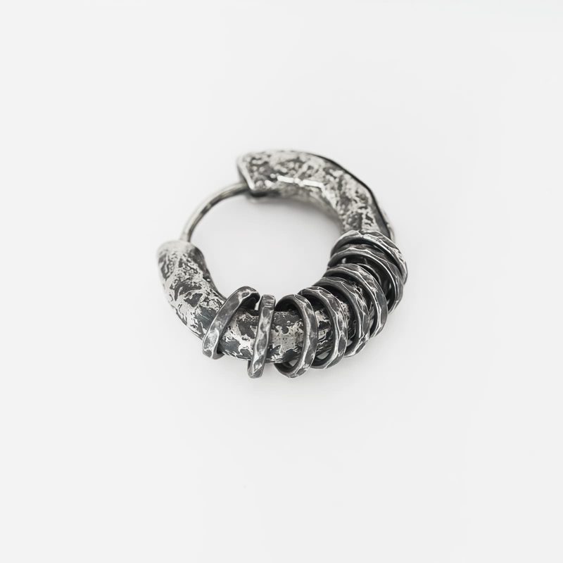 Hand-hammered Tibetan Silver Protection Earrings Hand-hammered Tibetan Silver Protection Earrings