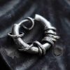 Hand-hammered Tibetan Silver Protection Earrings Hand-hammered Tibetan Silver Protection Earrings