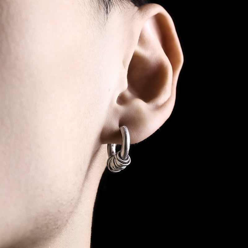 Hand-hammered Tibetan Silver Protection Earrings Hand-hammered Tibetan Silver Protection Earrings