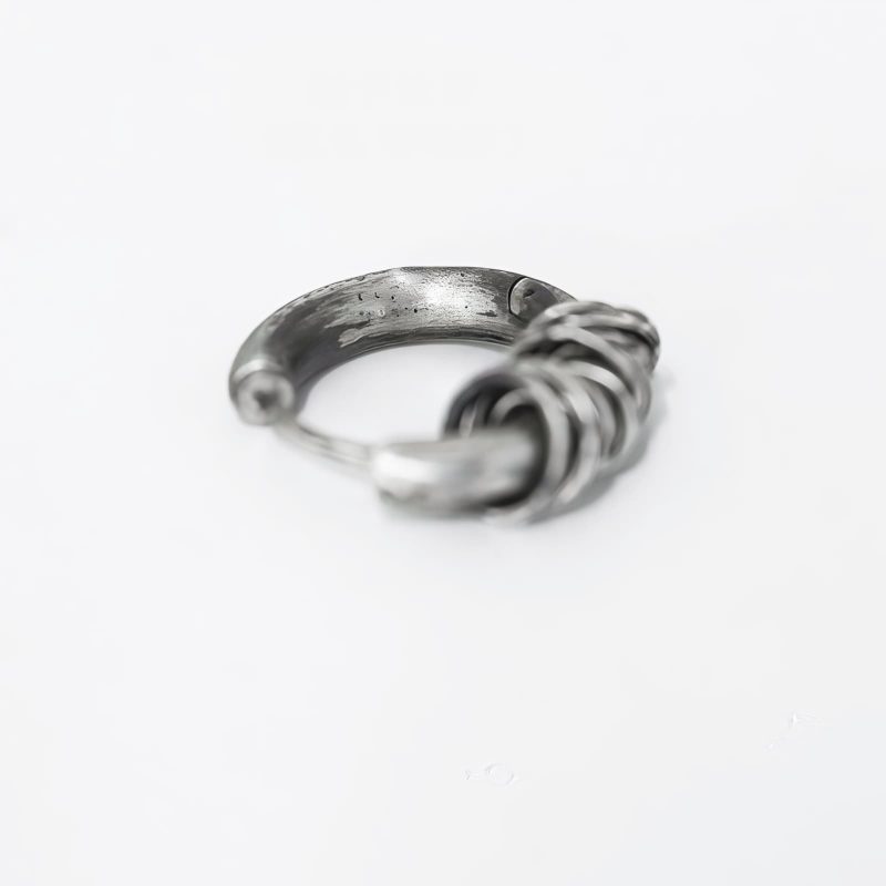 Hand-hammered Tibetan Silver Protection Earrings Hand-hammered Tibetan Silver Protection Earrings