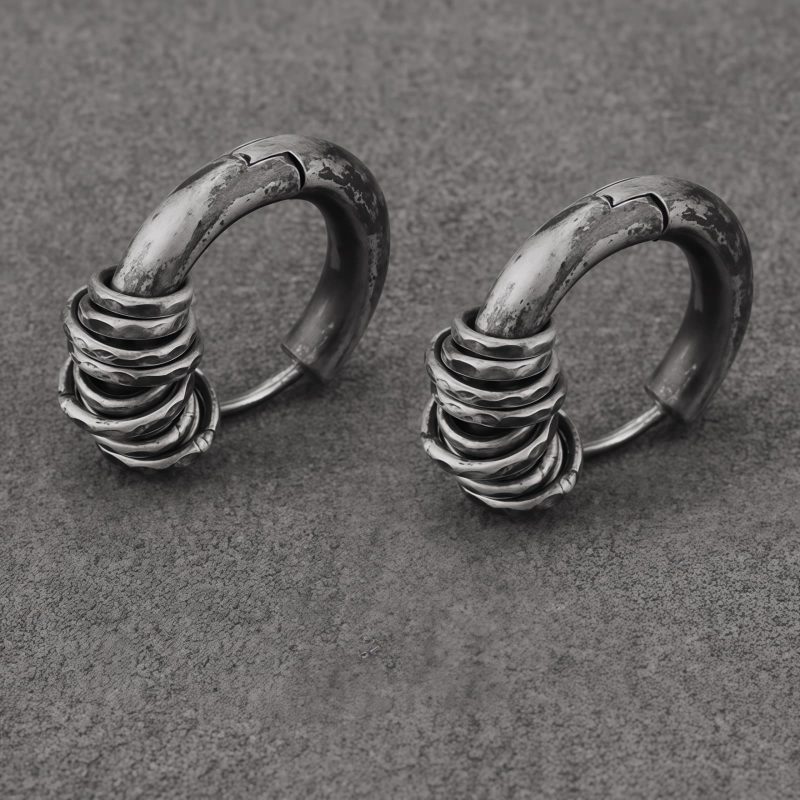 Hand-hammered Tibetan Silver Protection Earrings Hand-hammered Tibetan Silver Protection Earrings
