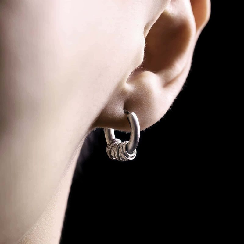 Hand-hammered Tibetan Silver Protection Earrings Hand-hammered Tibetan Silver Protection Earrings