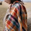 Tibetan Colorful Stripe Shawl Wrap Tibetan Colorful Stripe Shawl Wrap
