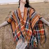 Tibetan Colorful Stripe Shawl Wrap Tibetan Colorful Stripe Shawl Wrap