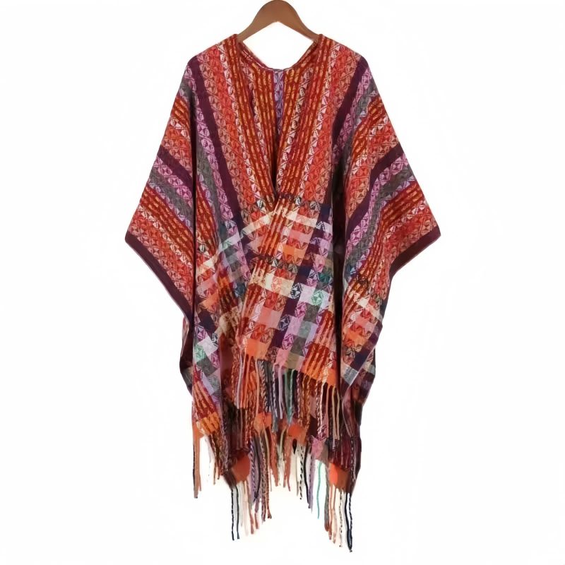 Tibetan Colorful Stripe Shawl Wrap Tibetan Colorful Stripe Shawl Wrap