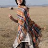 Tibetan Colorful Stripe Shawl Wrap Tibetan Colorful Stripe Shawl Wrap