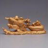 Tibetan Thuja Laughing Buddha Wood Decoration Tibetan Thuja Laughing Buddha Wood Decoration