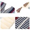 Chal Tibetano con Rayas Onduladas y Borlas Tibetan Wavy Striped Tassel Shawl