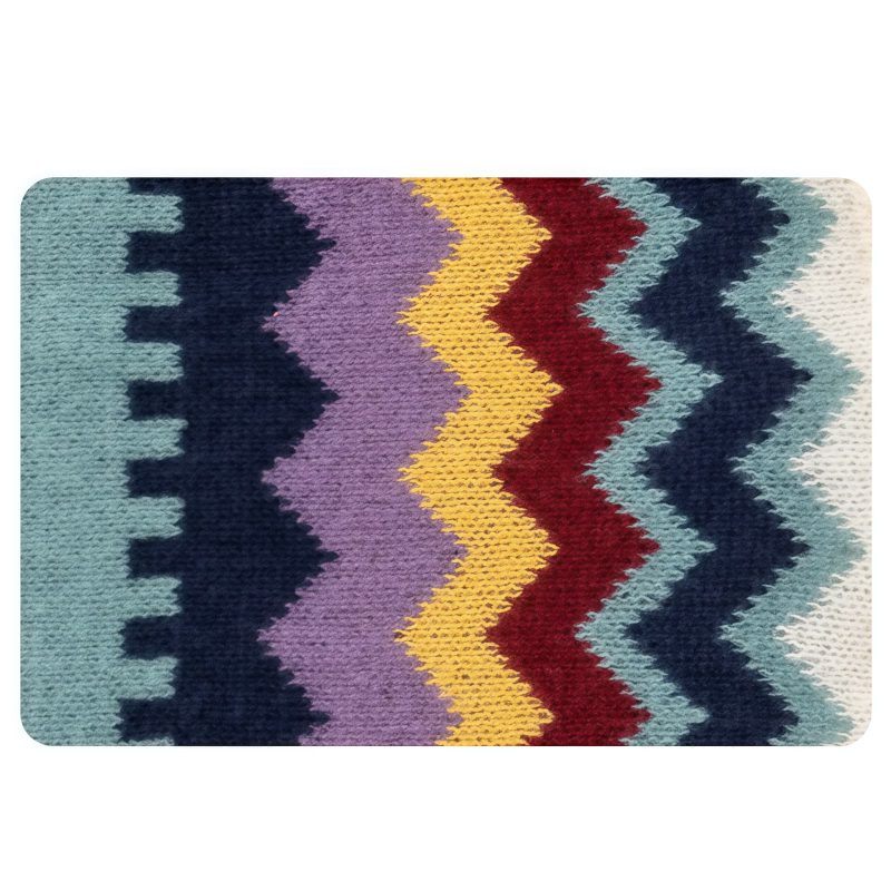 Chal Tibetano con Rayas Onduladas y Borlas Tibetan Wavy Striped Tassel Shawl