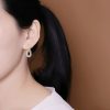 Tibetan White Jade Blessing Earrings Tibetan White Jade Blessing Earrings