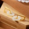Tibetan White Jade Blessing Earrings Tibetan White Jade Blessing Earrings