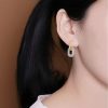 Tibetan White Jade Blessing Earrings Tibetan White Jade Blessing Earrings