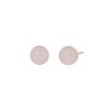 925 Silver Tibetan White Jade Blessing Stud Earrings 925 Silver Tibetan White Jade Blessing Stud Earrings